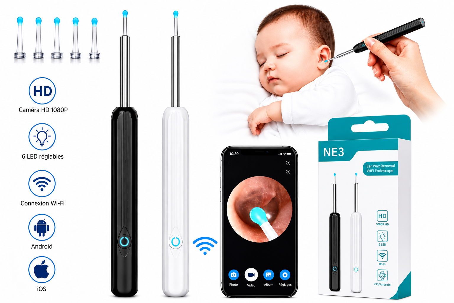 otoscope adapté au nourissons