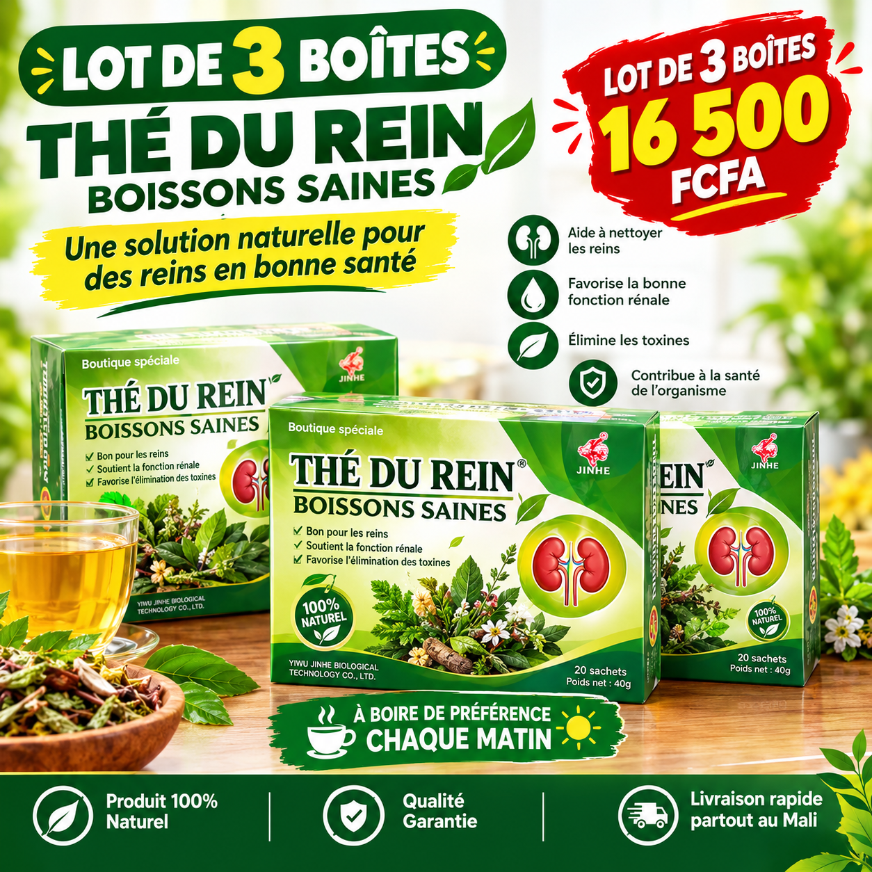 Le thé du Rein (1 Lot de 3 boites )